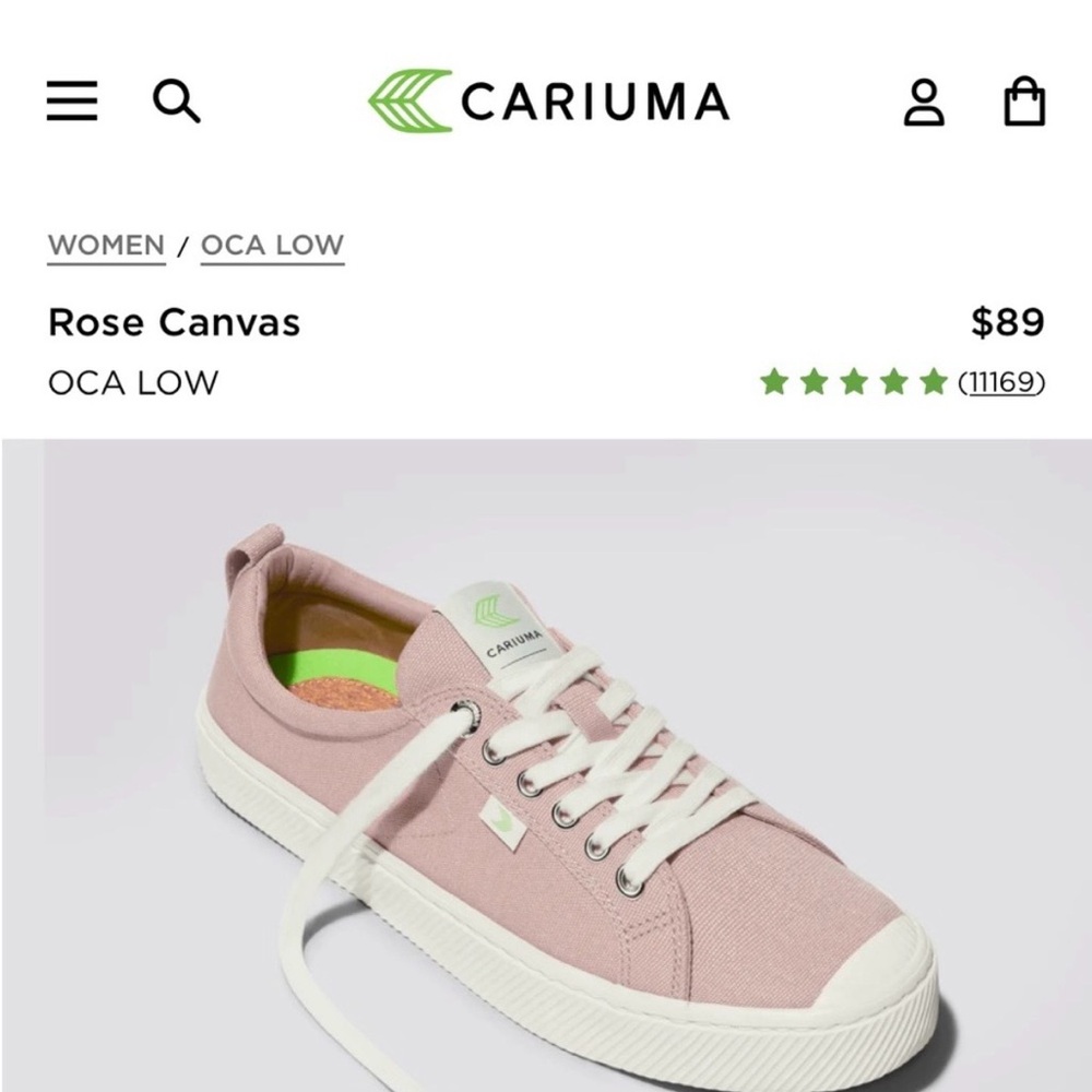 Pink Canvas Sneakers with White Laces